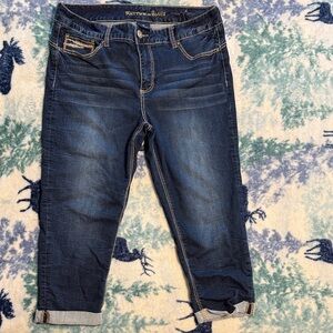 Rhythm & Blues Women's Cropped Dark Blue Jeans